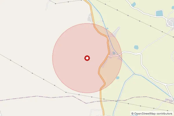 Map showing approximate area covered by Pincode 495668 — Janjgir Ho, Janjgir-Champa