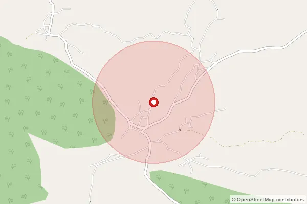 Map showing approximate area covered by Pincode 495674 — Ghinara Bo, Korba