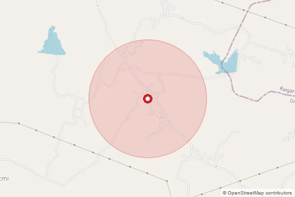 Map showing approximate area covered by Pincode 495692 — Latesara Bo, Janjgir-Champa