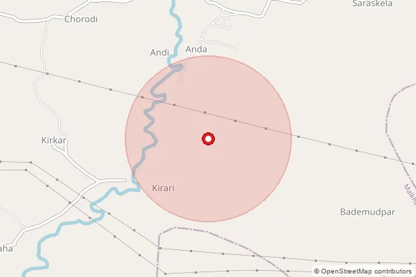 Map showing approximate area covered by Pincode 495695 — Tundri Bo, Janjgir-Champa