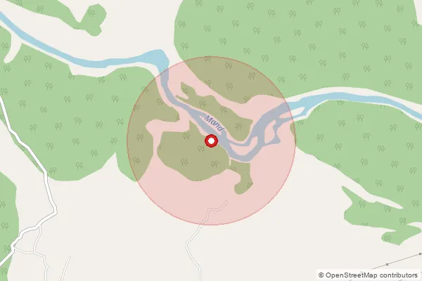 Map showing approximate area covered by Pincode 496116 — Behramar Bo, Raigarh
