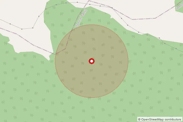 Map showing approximate area covered by Pincode 496224 — Ghughari Bo, Jashpur