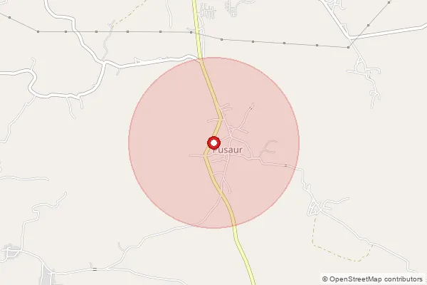 Map showing approximate area covered by Pincode 496440 — Badehardi Bo, Raigarh