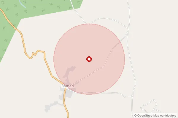 Map showing approximate area covered by Pincode 497224 — Bhulsikala Bo, Balrampur