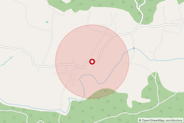 Map showing approximate area covered by Pincode 497229 — Dedri Bo, Surajpur