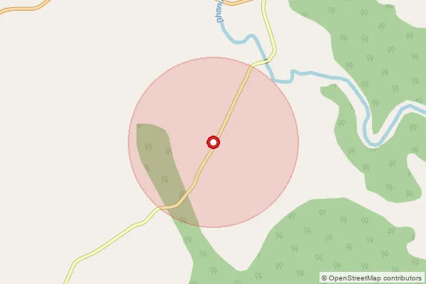 Map showing approximate area covered by Pincode 497335 — Chhinddand Bo, Korea