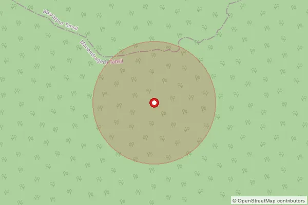 Map showing approximate area covered by Pincode 497442 — Ghutra Bo, Korea