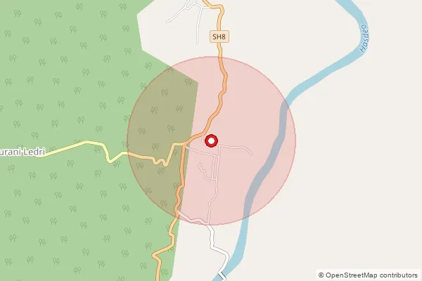 Map showing approximate area covered by Pincode 497448 — South Jhagrakhand Colly So, Korea