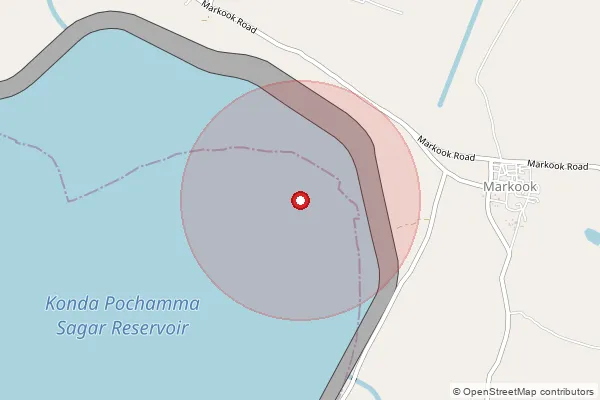 Map showing approximate area covered by Pincode 500018 — Fathenagar Colony S.O, Medchal Malkajgiri