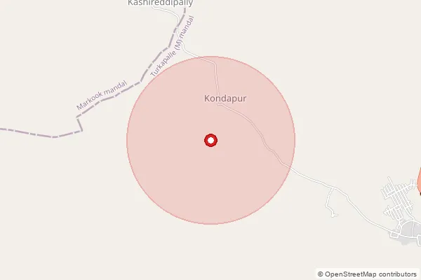 Map showing approximate area covered by Pincode 500029 — Gagan Mahal S.O, Hyderabad