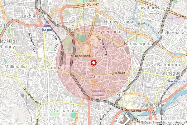 Map showing approximate area covered by Pincode 500042 — Hal S.O, Medchal Malkajgiri