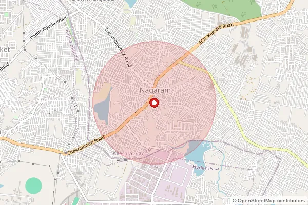 Map showing approximate area covered by Pincode 500083 — Dammaiguda So, Medchal Malkajgiri