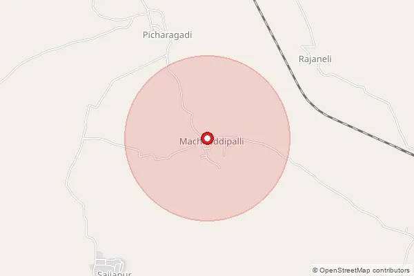 Map showing approximate area covered by Pincode 502210 — Pothareddypally B.O, Sangareddy