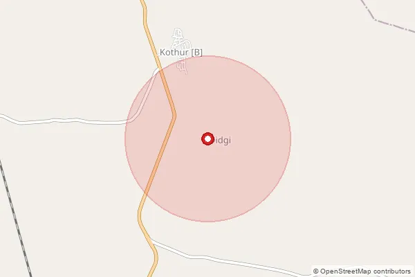 Map showing approximate area covered by Pincode 502228 — Didgi B.O, Sangareddy