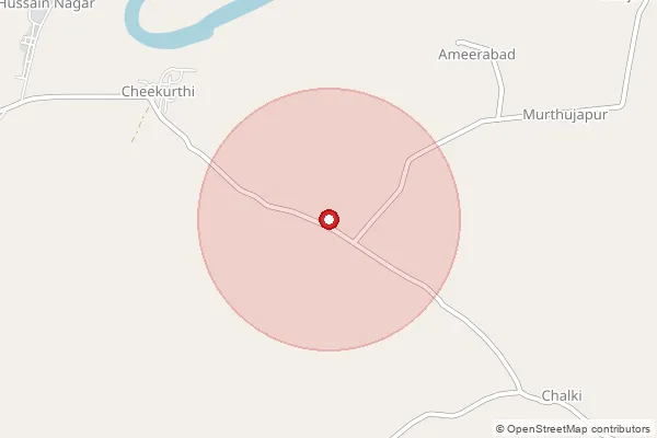 Map showing approximate area covered by Pincode 502256 — Chalki B.O, Sangareddy