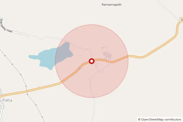 Map showing approximate area covered by Pincode 502267 — Ibrahimnagar S.O, Siddipet