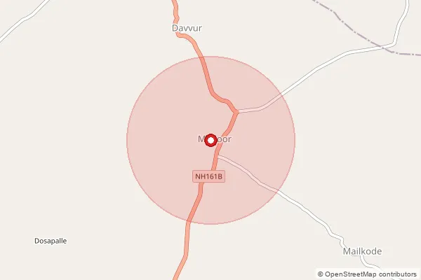 Map showing approximate area covered by Pincode 502286 — Abbenda B.O, Sangareddy