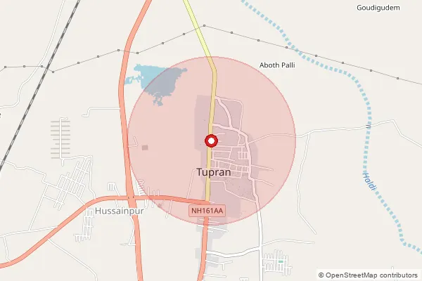 Map showing approximate area covered by Pincode 502334 — Waddepalli B.O, Siddipet