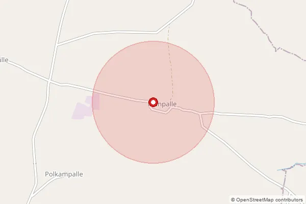 Map showing approximate area covered by Pincode 502345 — Lonikurd B.O, Sangareddy