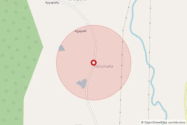 Map showing approximate area covered by Pincode 503124 — Polkampet B.O, Kamareddy