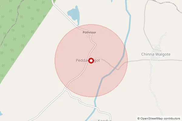 Map showing approximate area covered by Pincode 503165 — Challagarga B.O, Nizamabad