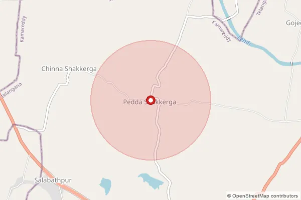 Map showing approximate area covered by Pincode 503180 — Narsapur B.O, Nizamabad