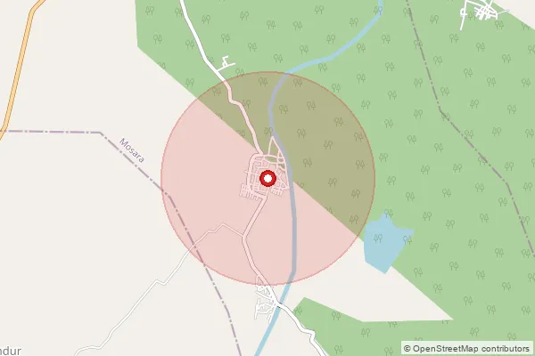 Map showing approximate area covered by Pincode 503206 — Govur B.O, Nizamabad