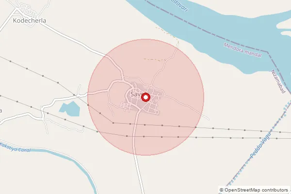 Map showing approximate area covered by Pincode 503219 — Soanpet B.O, Nizamabad