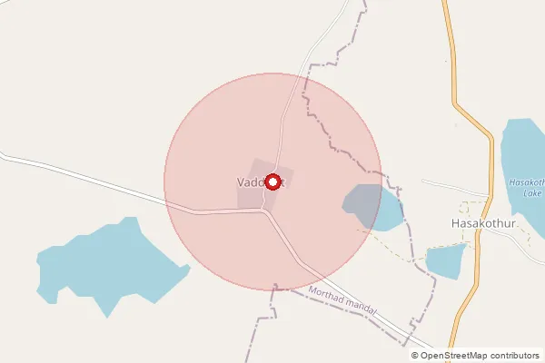 Map showing approximate area covered by Pincode 503225 — Sunket B.O, Nizamabad