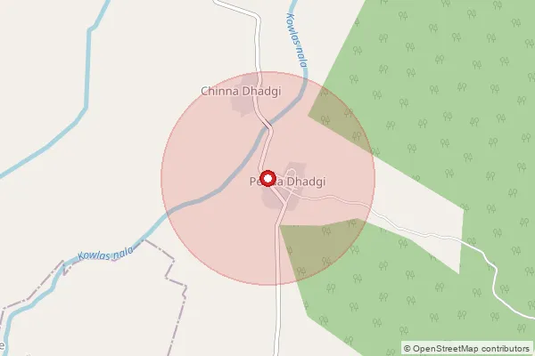 Map showing approximate area covered by Pincode 503306 — Fathlapur B.O, Kamareddy