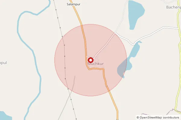 Map showing approximate area covered by Pincode 503307 — Janakampet B.O, Nizamabad