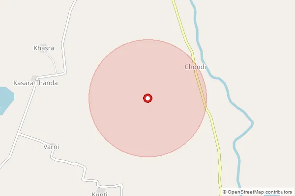 Map showing approximate area covered by Pincode 504103 — Sonari B.O, Nirmal