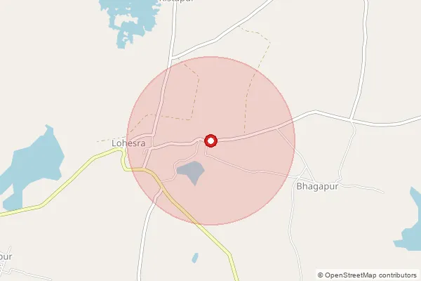 Map showing approximate area covered by Pincode 504104 — New Pipri B.O, Nirmal