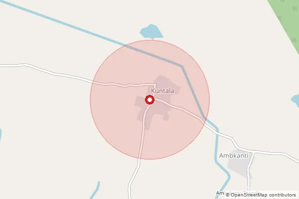 Map showing approximate area covered by Pincode 504109 — Kallur B.O, Nirmal