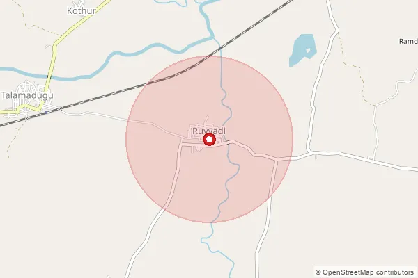 Map showing approximate area covered by Pincode 504312 — Karanji B.O, Adilabad