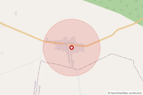 Map showing approximate area covered by Pincode 504313 — Sirpur B.O, Kumuram Bheem Asifabad