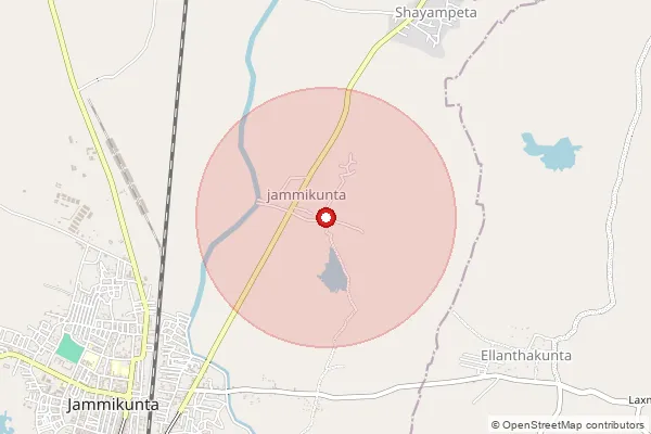 Map showing approximate area covered by Pincode 505122 — Madipalli B.O, Karimnagar