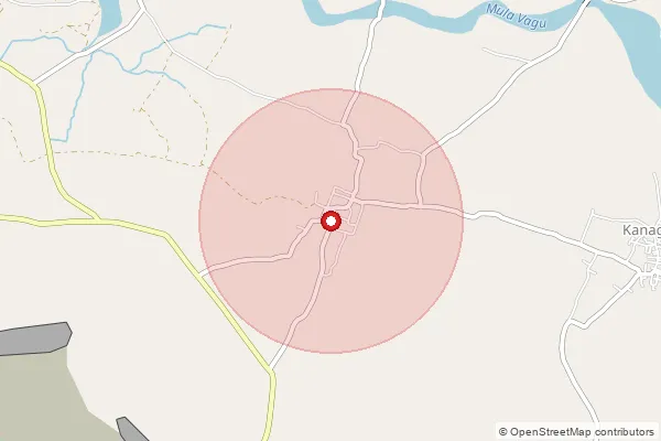 Map showing approximate area covered by Pincode 505301 — Nagaram B.O, Rajanna Sircilla