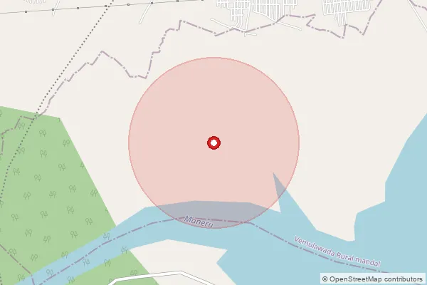 Map showing approximate area covered by Pincode 505302 — Rudraram B.O, Rajanna Sircilla