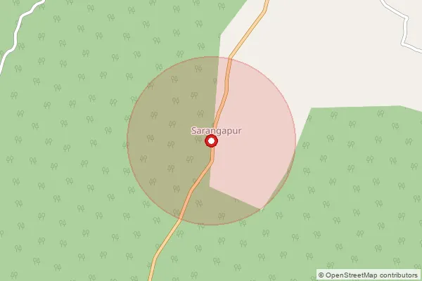 Map showing approximate area covered by Pincode 505454 — Nakkalapet B.O, Jagitial