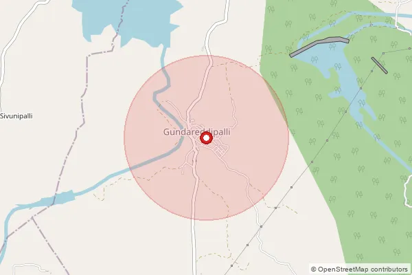 Map showing approximate area covered by Pincode 505473 — Koheda B.O, Siddipet