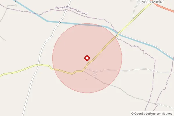 Map showing approximate area covered by Pincode 505490 — Kothaghat B.O, Karimnagar