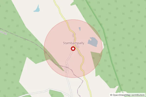 Map showing approximate area covered by Pincode 505503 — Bayyaram B.O, Jayashankar Bhupalapally