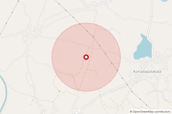 Map showing approximate area covered by Pincode 505505 — Vegurpalli B.O, Karimnagar