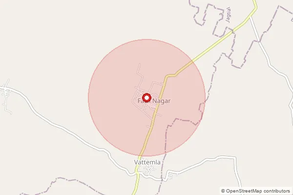 Map showing approximate area covered by Pincode 505524 — Tadagonda B.O, Rajanna Sircilla