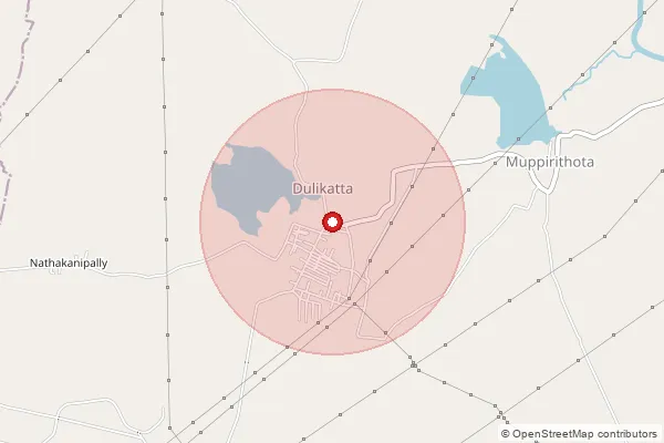 Map showing approximate area covered by Pincode 505525 — Kothur B.O, Peddapalli