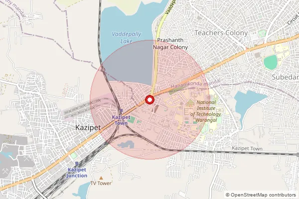 Map showing approximate area covered by Pincode 506004 — Fatimanagar S.O, Hanumakonda