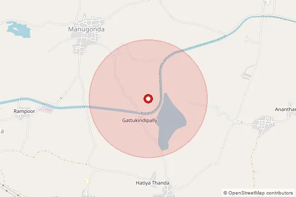 Map showing approximate area covered by Pincode 506013 — Laxmipur  S.O, Hanumakonda