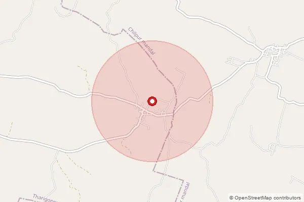 Map showing approximate area covered by Pincode 506145 — Abdulnagaram B.O, Jangoan