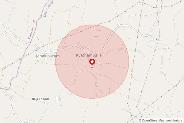 Map showing approximate area covered by Pincode 506151 — Rampur B.O, Hanumakonda